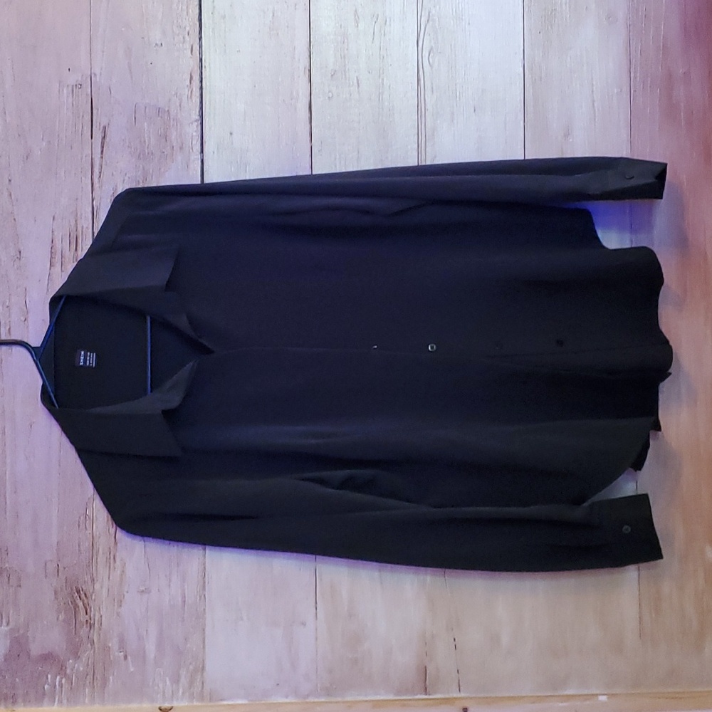 SHEIN Clasi Solid Curved Hem Shirt